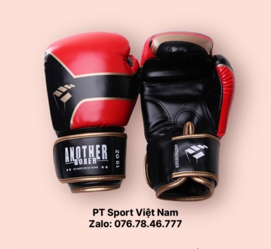 Găng tay Boxing - Hiệu Another - Mẫu mới - Màu Đen đỏ