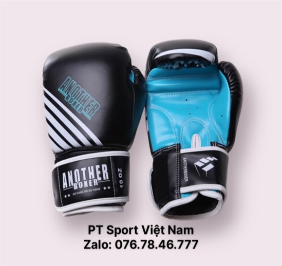 Găng tay Boxing - Hiệu Another - Mẫu Sọc - Màu Đen & X Dương