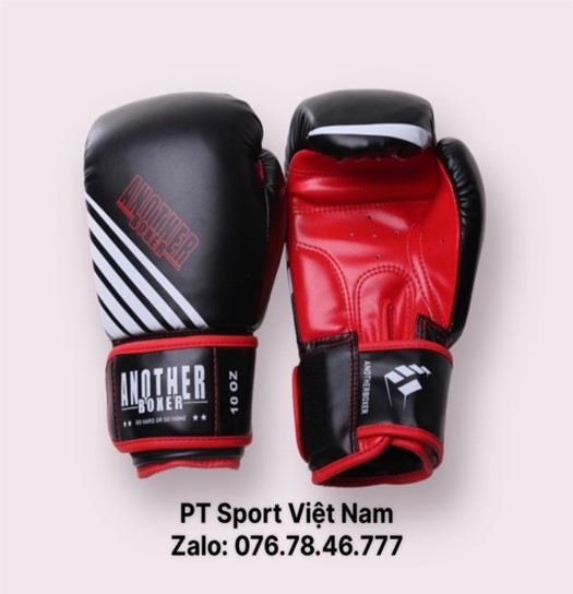 Găng tay Boxing - Hiệu Another - Mẫu Sọc 2022 - Màu Đen Đỏ